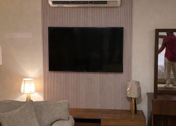 شقة بغرفة معيشة وغرفة نوم 