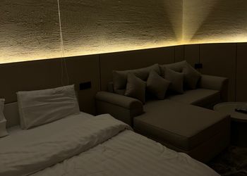 استديو بأثاث مريح وبسيط 