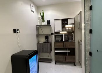 استديو بسرير مريح وجلسة خارجية 