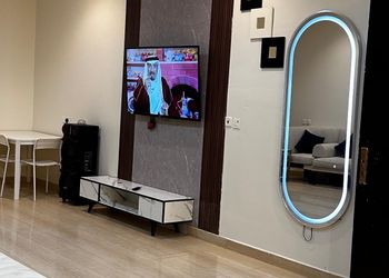 شاليه بصالة مطلع على الجلسة الخارجية