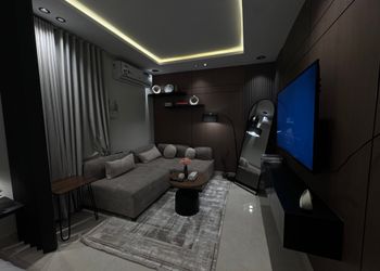 استديو بأثاث فخم وجلسة خارجية
