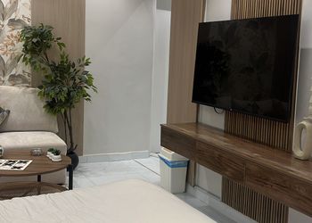استديو أنيق بسرير ماستر وجلسة جانبية 