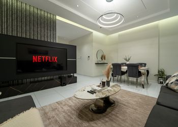 شقة بغرفتين نوم وتصميم أنيق 