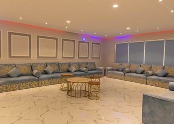 شاليه بملعب كرة قدم  إضاءة,ركن شواء