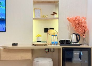استديو هادئ بسرير ماستر  وبلكونه