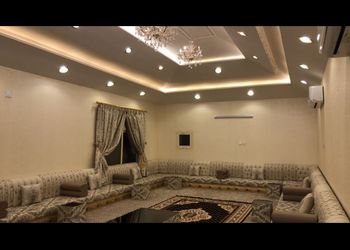 استراحة بمسطح اخضر وجلسه خارجيه