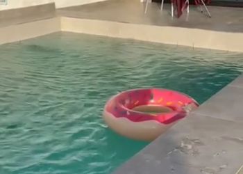 شاليه بمسطح اخضر ومسبح 