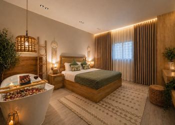 شقة بتصميم بوهيمي ودخول ذاتي