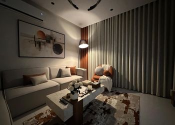 شقة بتصميم فاخر وصالة أنيقة