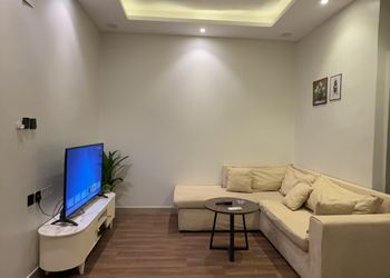 شقة بغرفة معيشة وغرفة نوم 