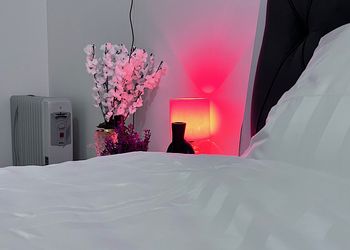 شقة بغرفة نوم واثاث هادئ