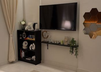 استديو بأثاث مريح وبسيط 