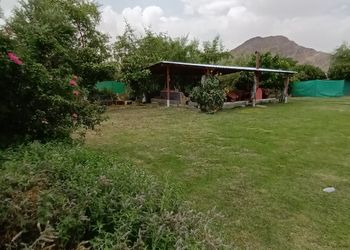 استراحه بإطلاله على مزرعه وحديقه