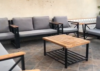 شاليه بمسبح خارجي وغرفة نوم 