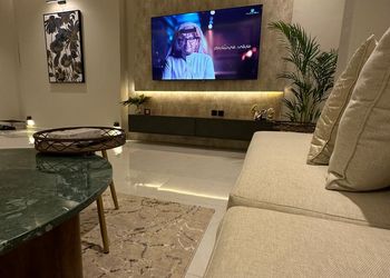 شقة بغرفة معيشة وغرفة نوم 