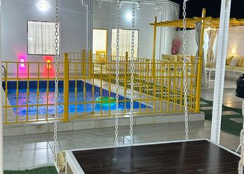 شالية انيق بمسبح وجلسة خارجية 