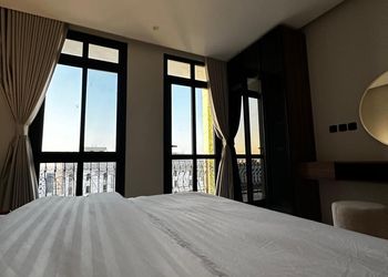 شقة بغرفة معيشة وغرفة نوم 