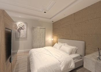 استديو بتصميم أنيق وسرير مريح 