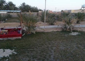 استراحة بمجلس واسع ومسطح اخضر 
