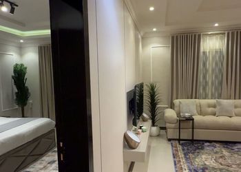 شقة بغرفة معيشة وغرفة نوم 