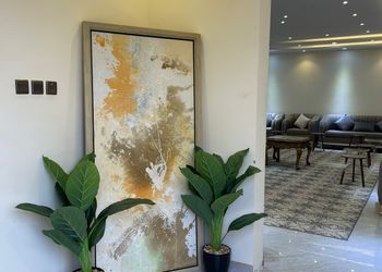 استراحة بمسطح اخضر ومجالس