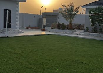 استراحة بجلسة خارجية ملعب كرة طائرة