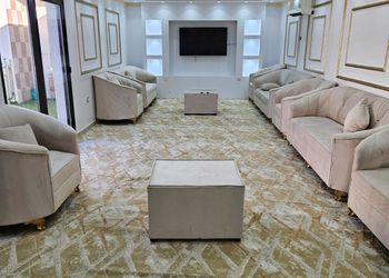 استراحة بمسطح اخضر وجلسه خارجيه