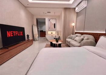 استديو أنيق بسرير مريح وبانيو 