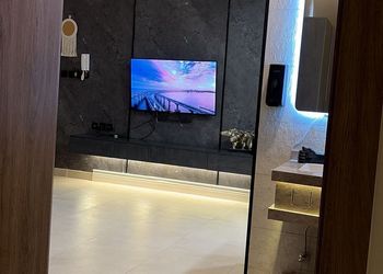 شقة بغرفة معيشة وغرفتين نوم 