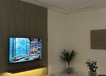 شقة بغرفتين نوم ومطبخ