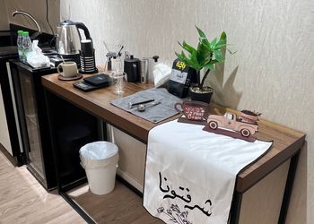 استديو بتصميم هادئ وسرير مريح