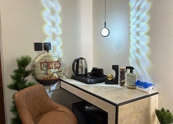 استديو بتصميم أنيق وسرير مريح 