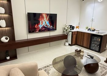 شقة بغرفة معيشة وغرفتين نوم 
