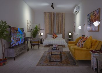 استديو  بغرفة نوم وصالة مميزة 