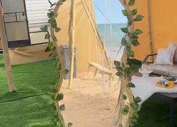 كرفان بجلسة خارجية وأجواء ممتعة