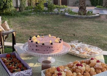 استراحة بمسطح اخضر وجلسه خارجيه