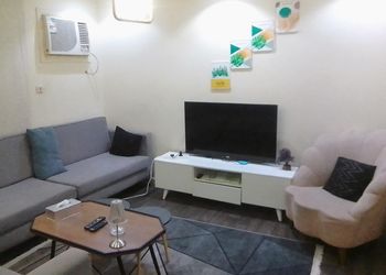 شقة بغرفة معيشة وغرفة نوم 