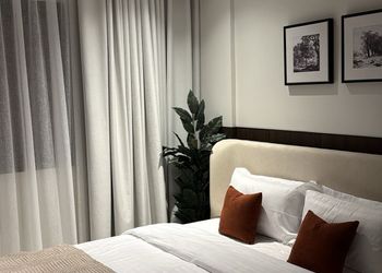 شقة بغرفة معيشة وغرفة نوم 