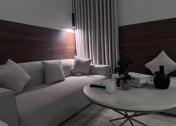 استديو بسرير مريح وتصميم هادئ 