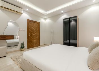 شقة بغرفة معيشة وغرفة نوم 