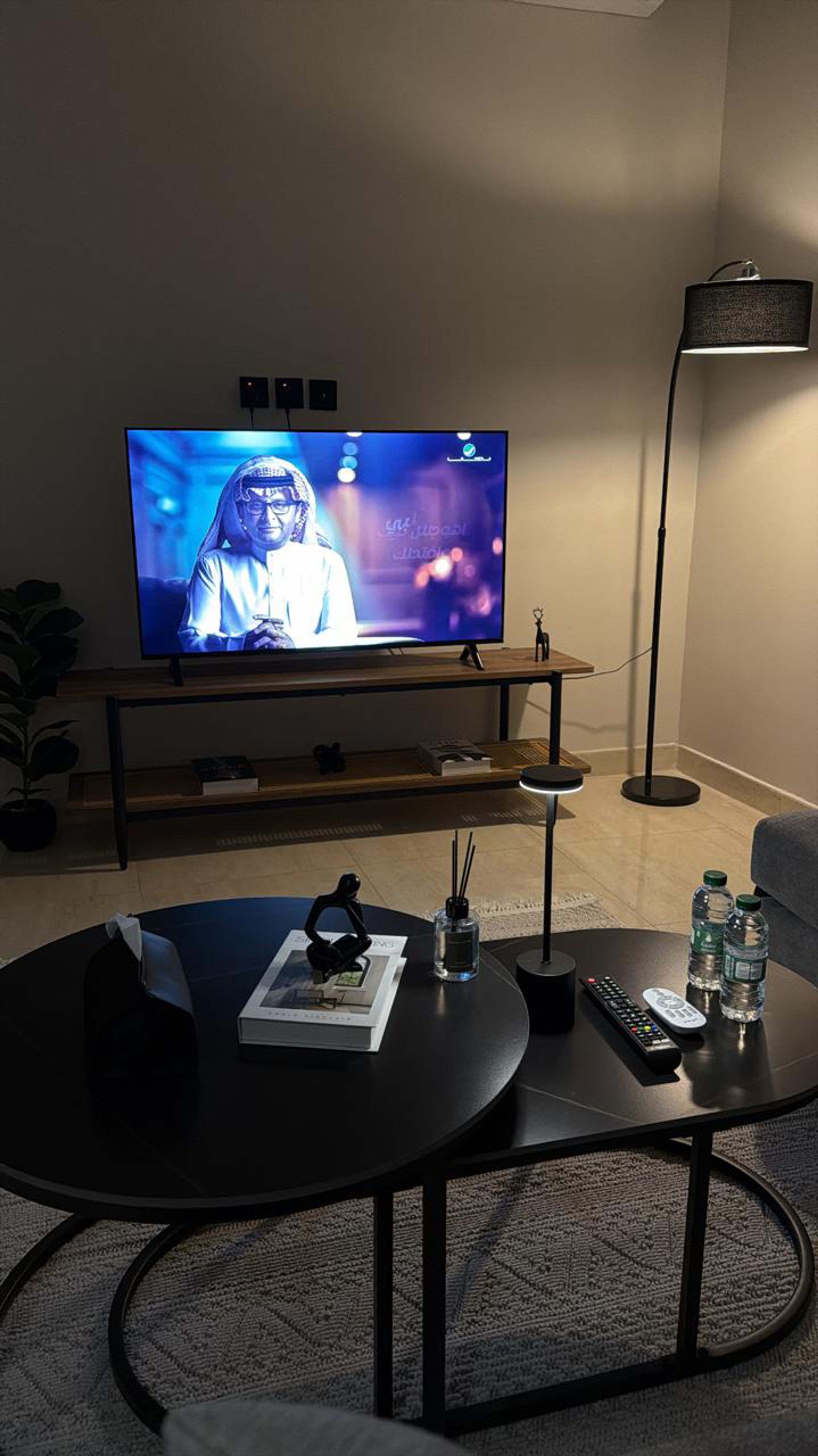 شقة بغرفة معيشة وغرفة نوم 